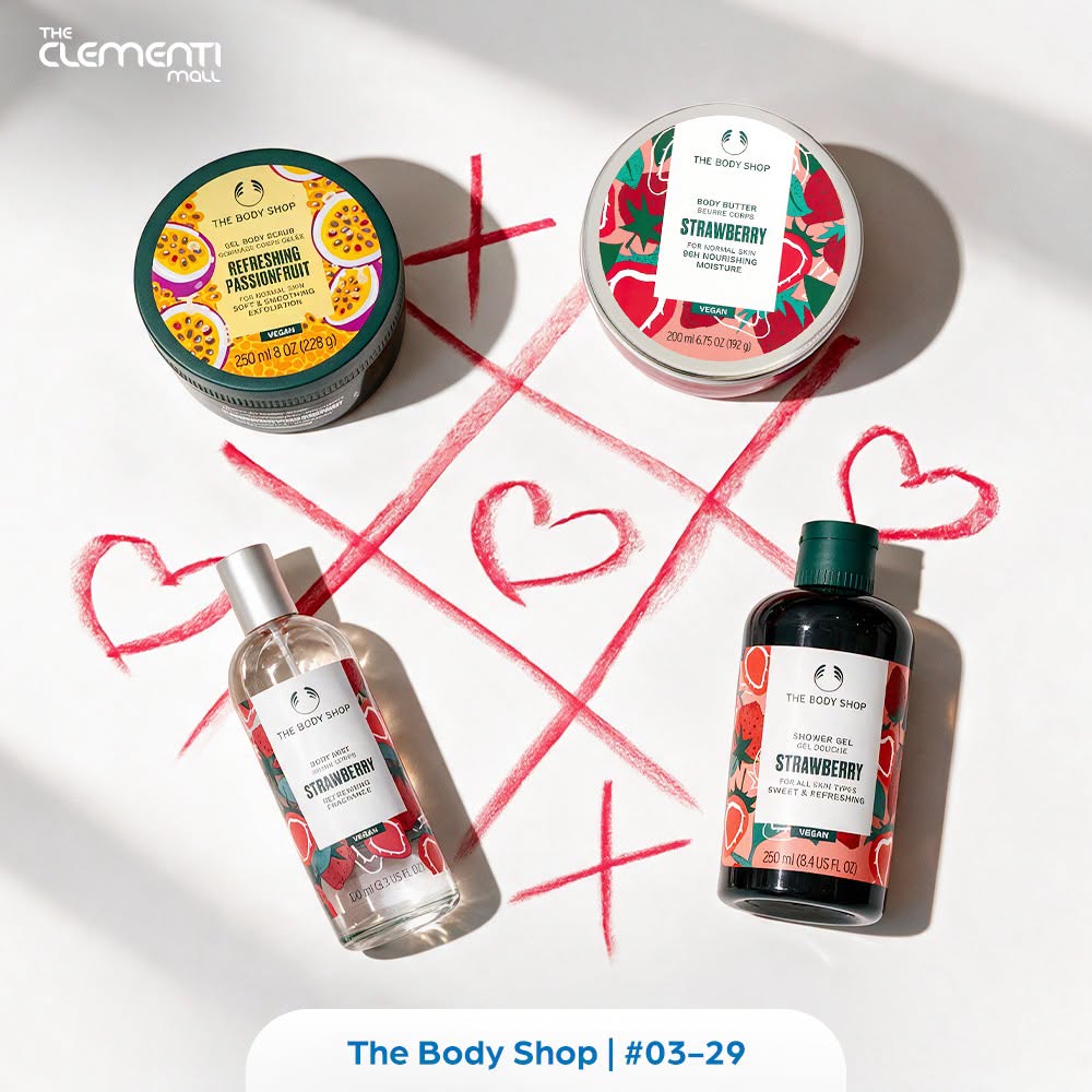 The Body Shop products at Clementi Mall