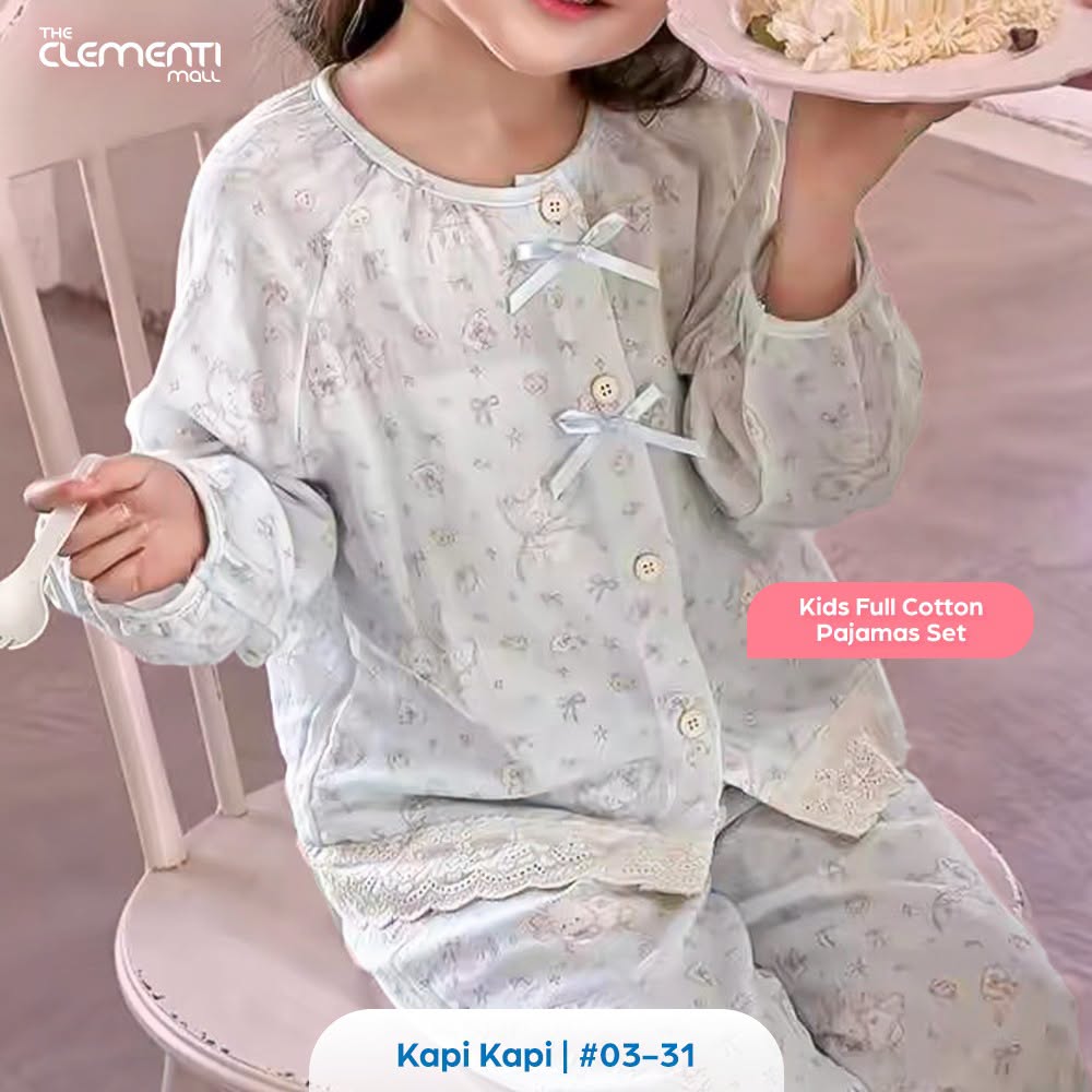 Kapi Kapi Kids Full Cotton Pajamas Set at The Clementi Mall