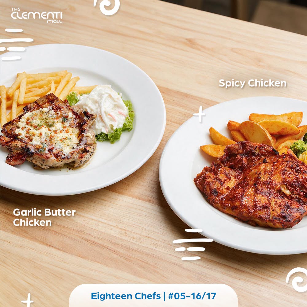 Eighteen Chefs chicken dishes at The Clementi Mall