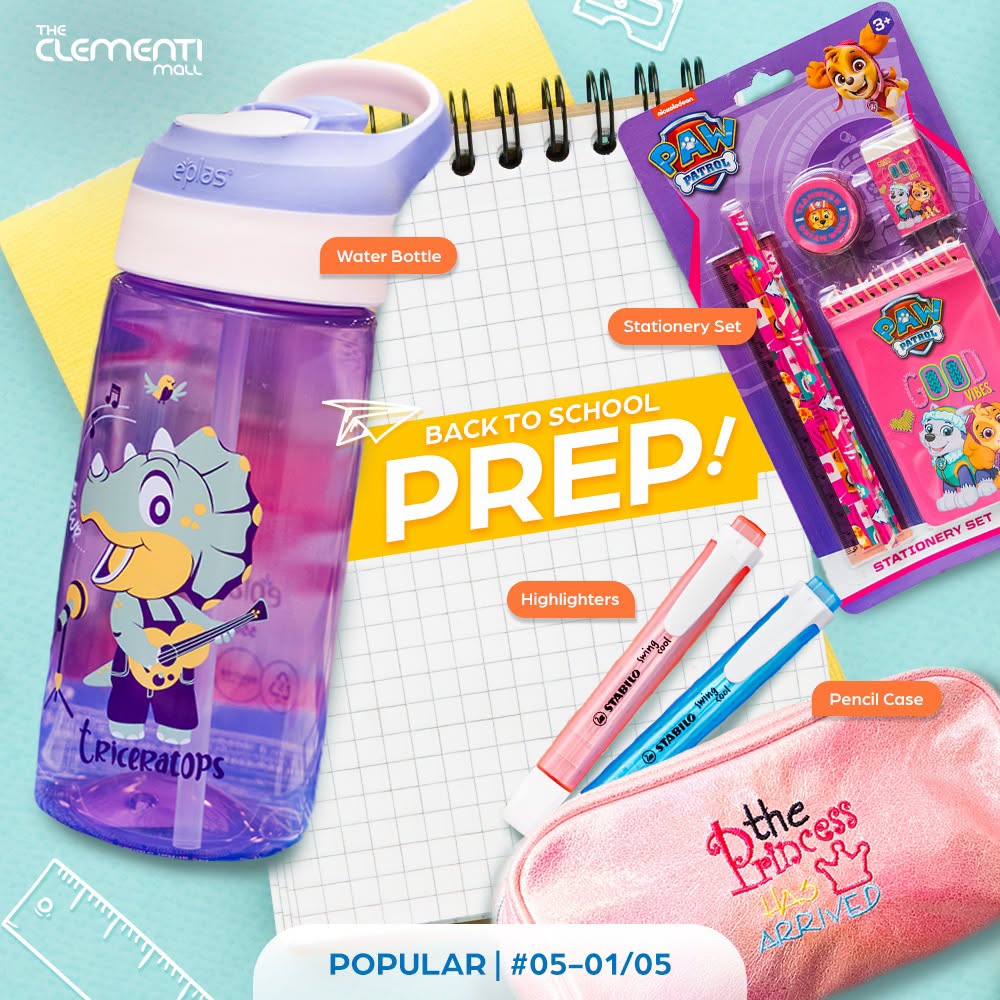Back to school supplies at The Clementi Mall