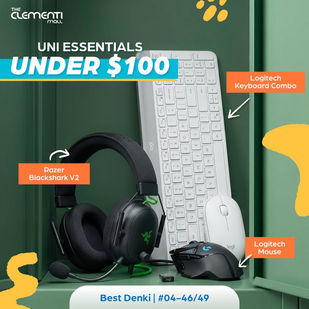 Uni essentials under $100 at The Clementi Mall