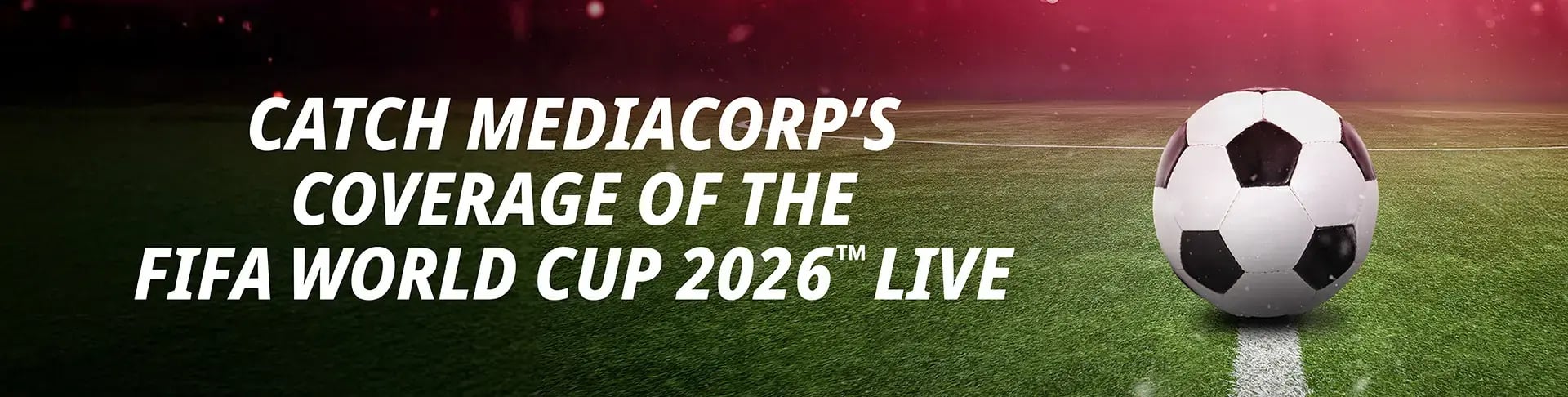 ActiveSG FIFA World Cup 2026 live screening banner for Singapore sport centres and community venues