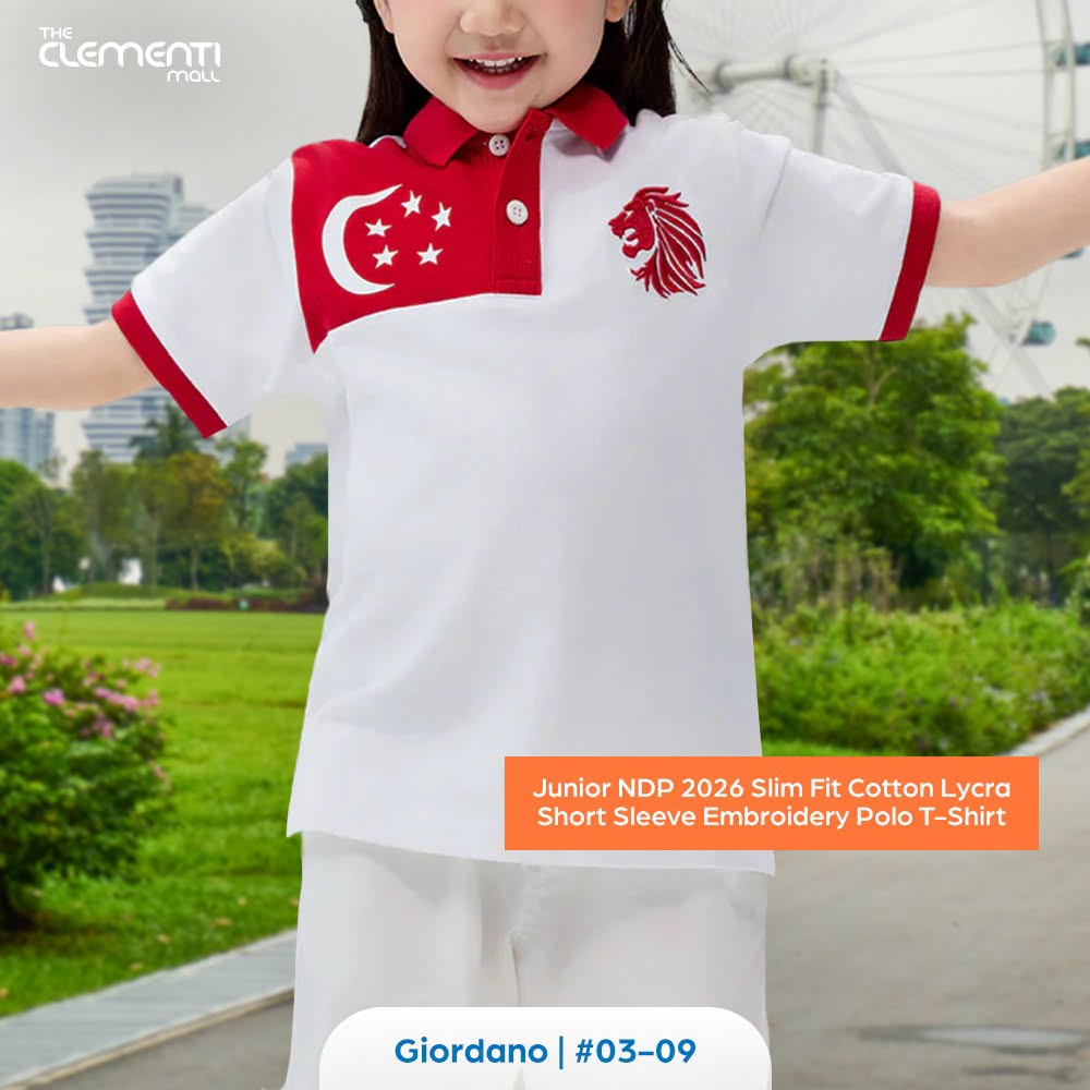 Giordano Junior NDP polo t-shirt at Clementi Mall