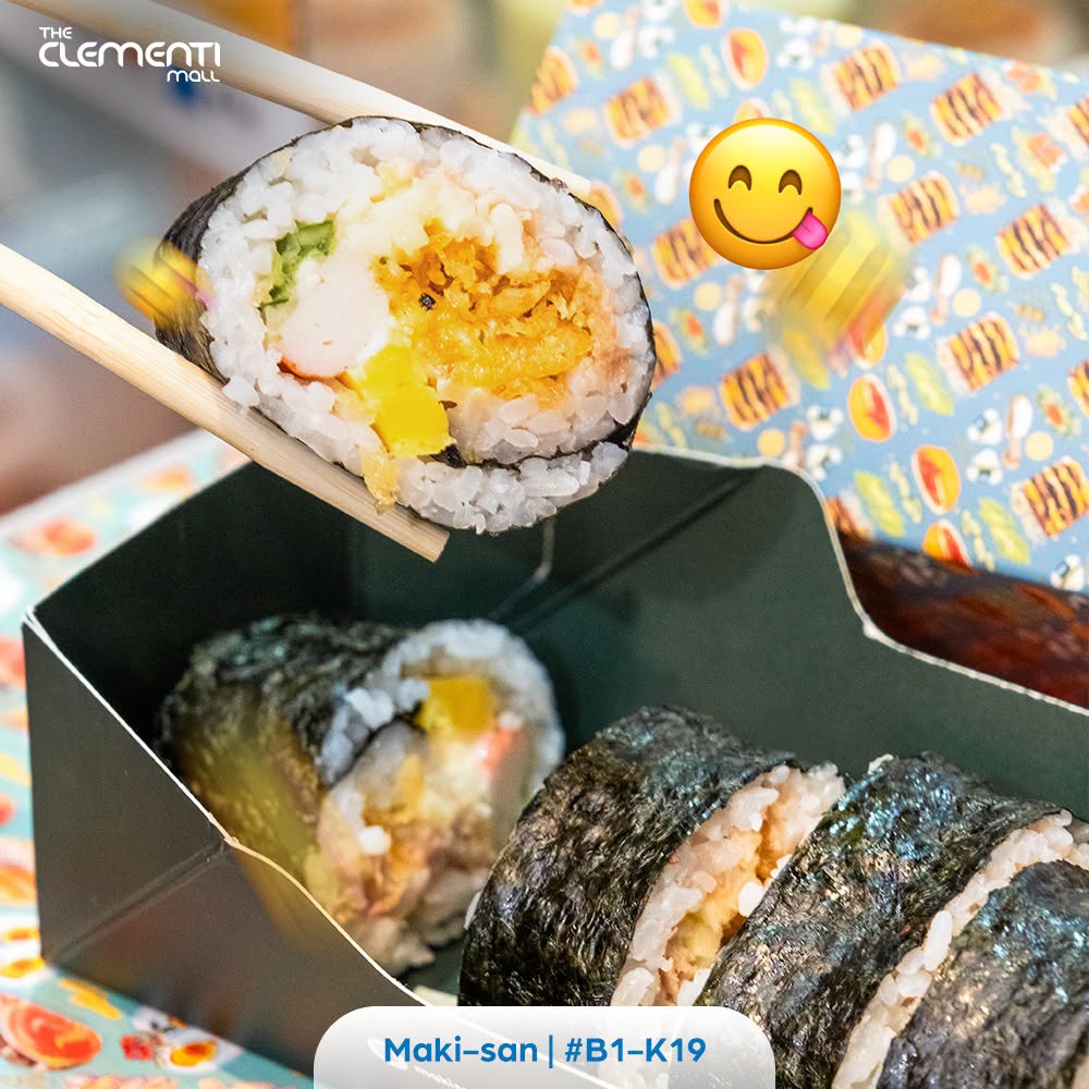 Maki-san sushi rolls at The Clementi Mall