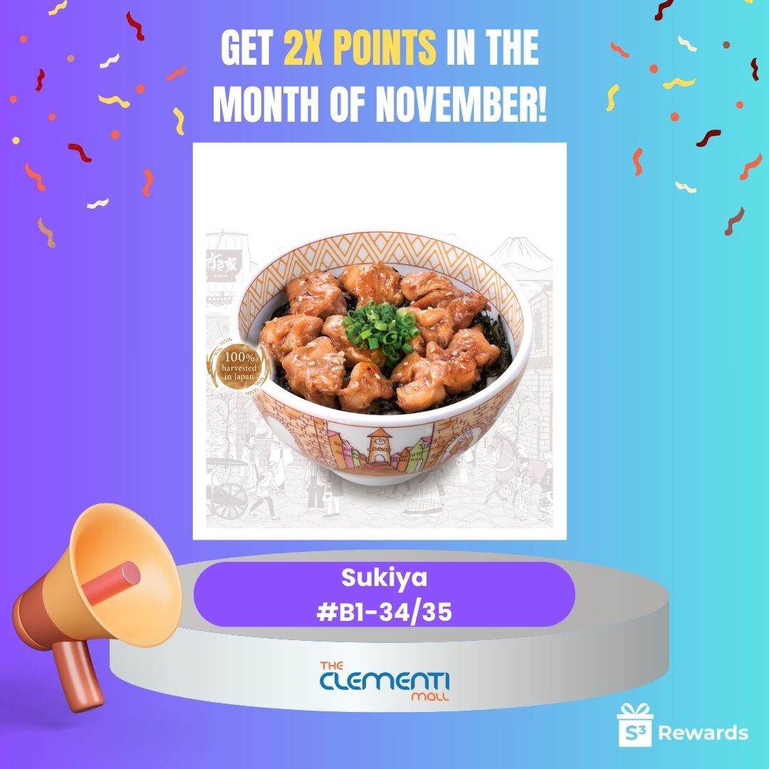 A tempting spread of Sukiya's signature Gyudon, Donburi, and Japanese Curry dishes.