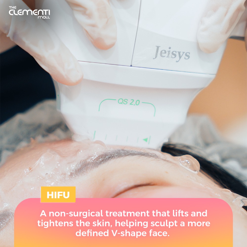 Close-up of an aesthetic skin treatment in progress