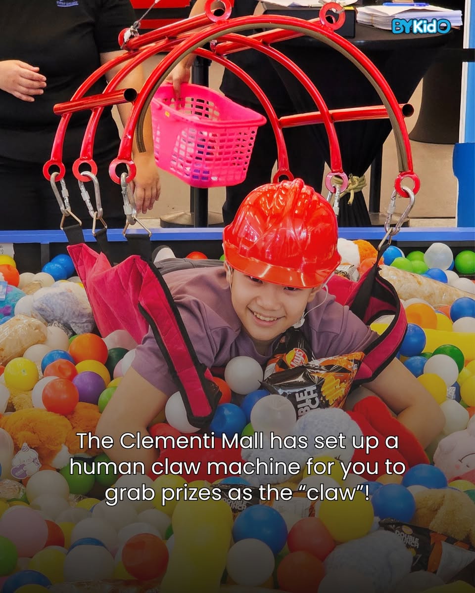 Experience the thrill of the Human Claw Machine at Clementi Mall
