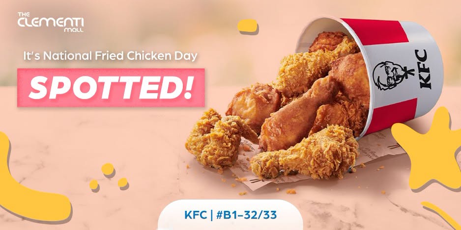 KFC fried chicken bucket at Clementi Mall