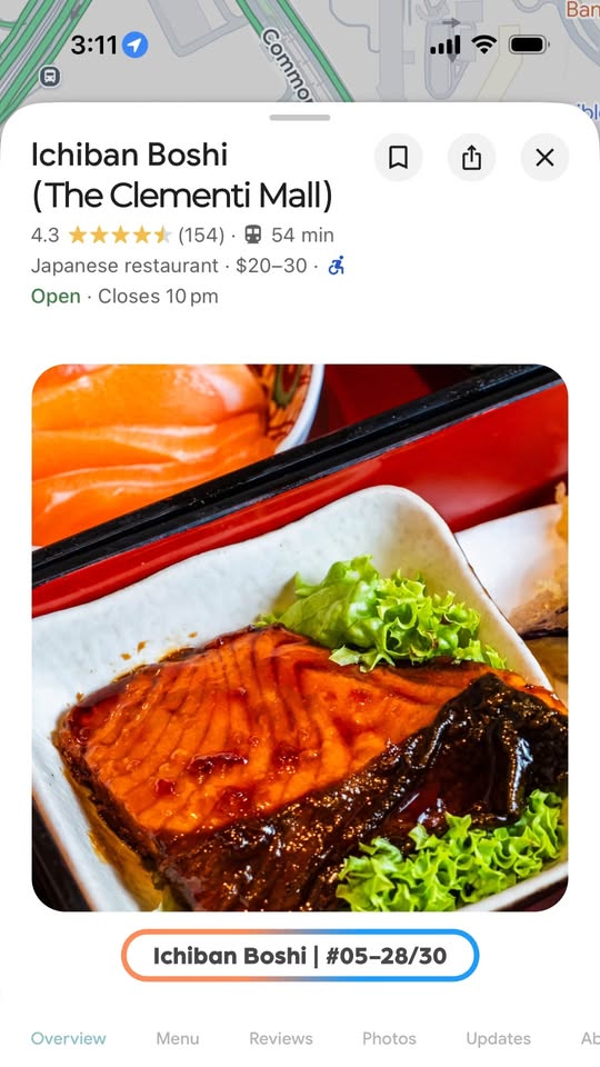 Food options at The Clementi Mall