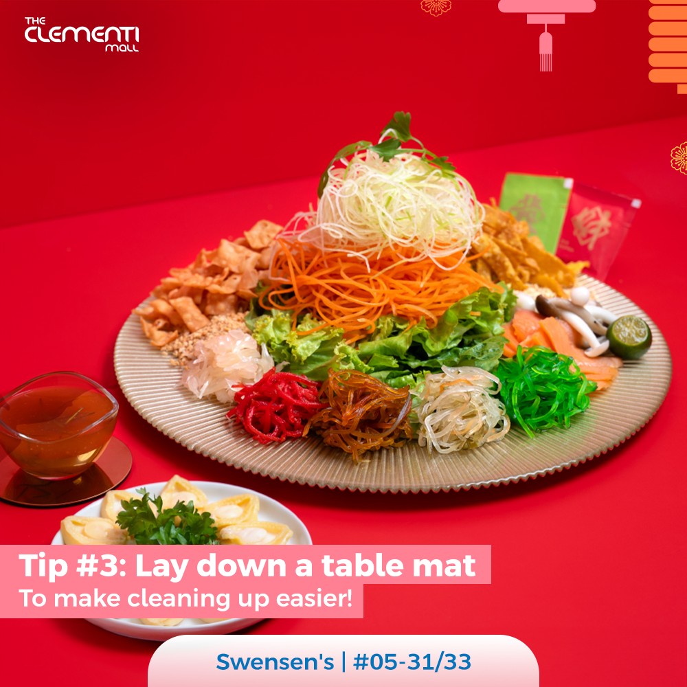 Assorted Yu Sheng ingredients ready for tossing