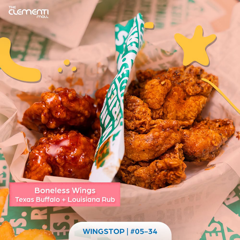 Wingstop boneless wings at Clementi Mall