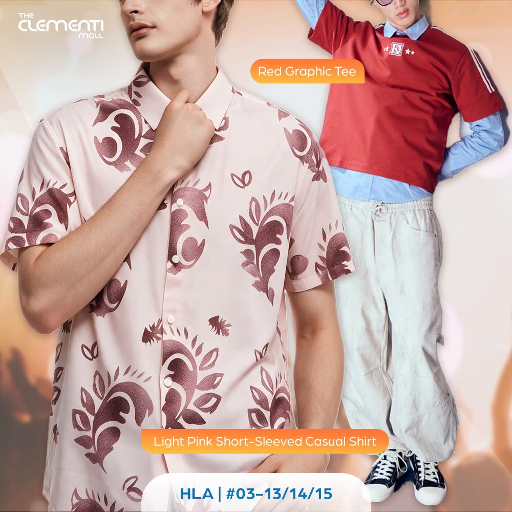 HLA graphic tee and casual shirt at The Clementi Mall