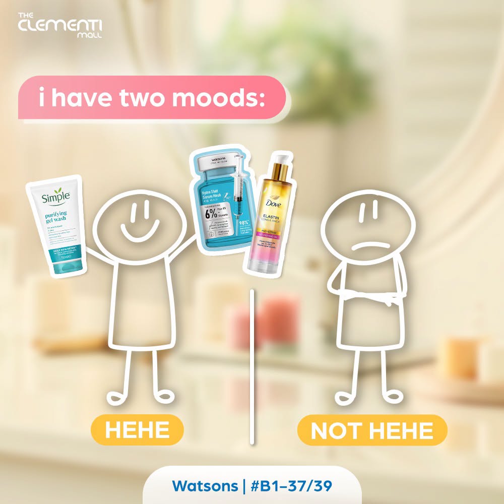 Watsons skincare products at The Clementi Mall