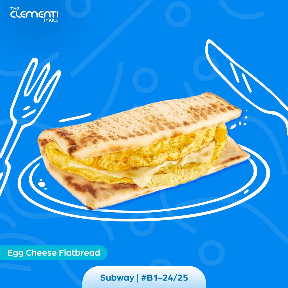 Subway Egg Cheese Flatbread