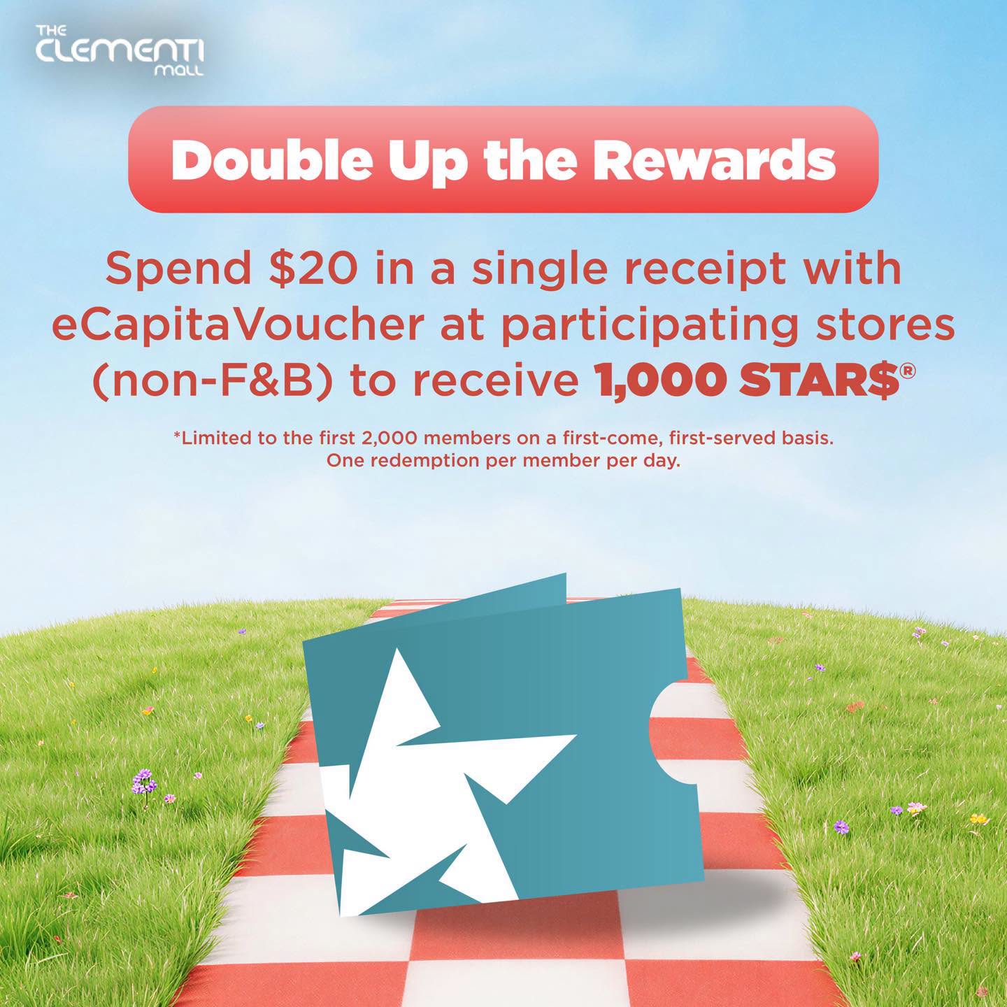 eCapitaVoucher STAR$ reward at The Clementi Mall