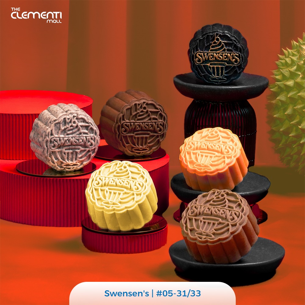 Assortment of traditional and modern mooncakes